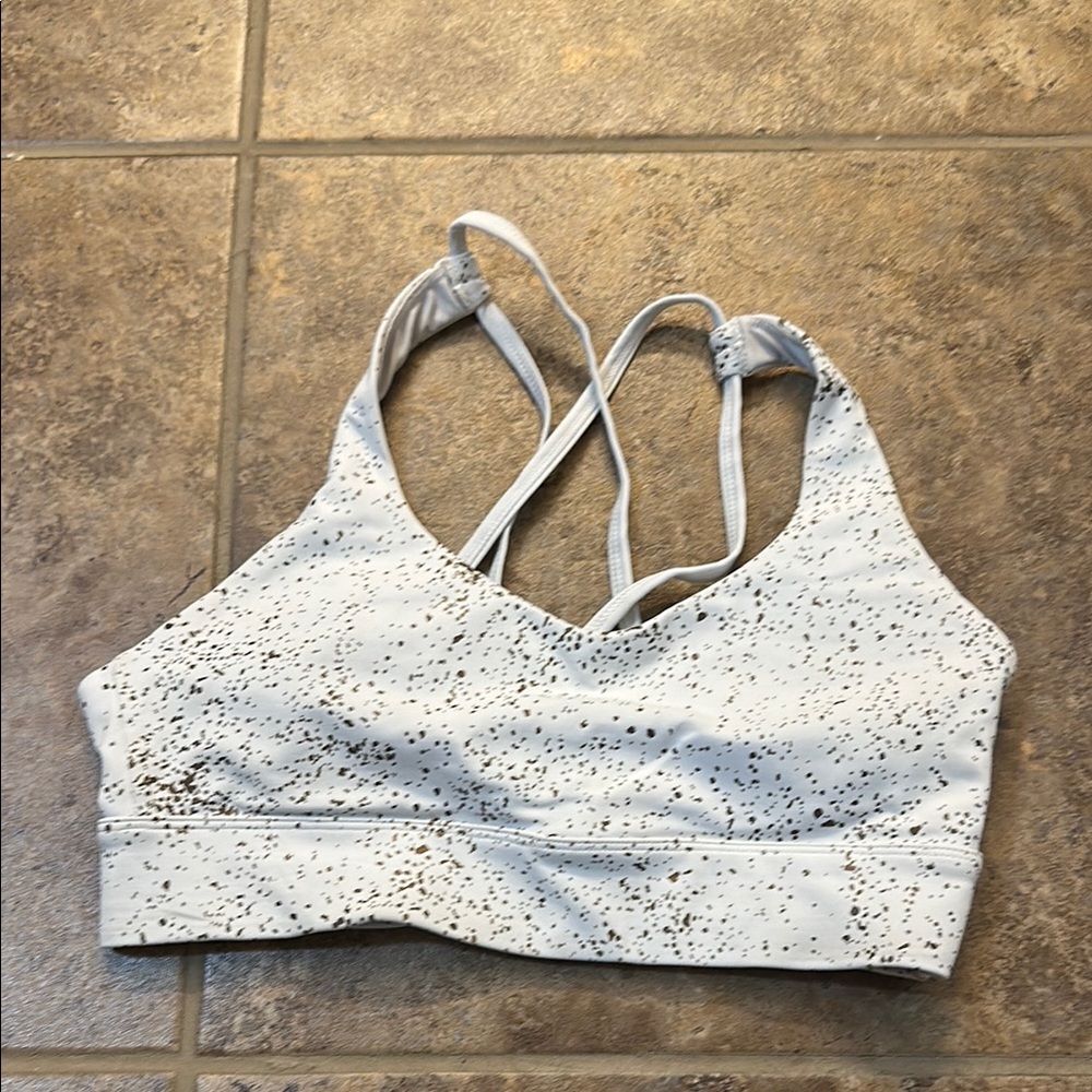 White and Gold Sports Bra